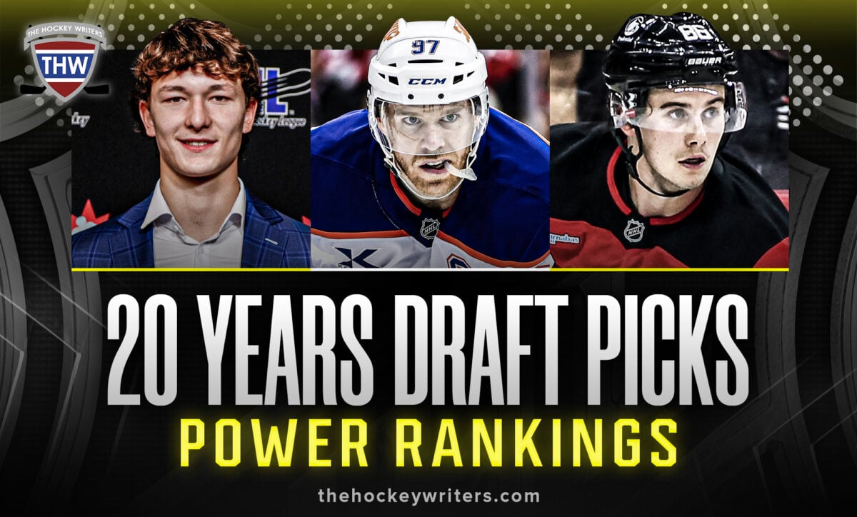 Matthew Schaefer, Connor McDavid and Jack Hughes