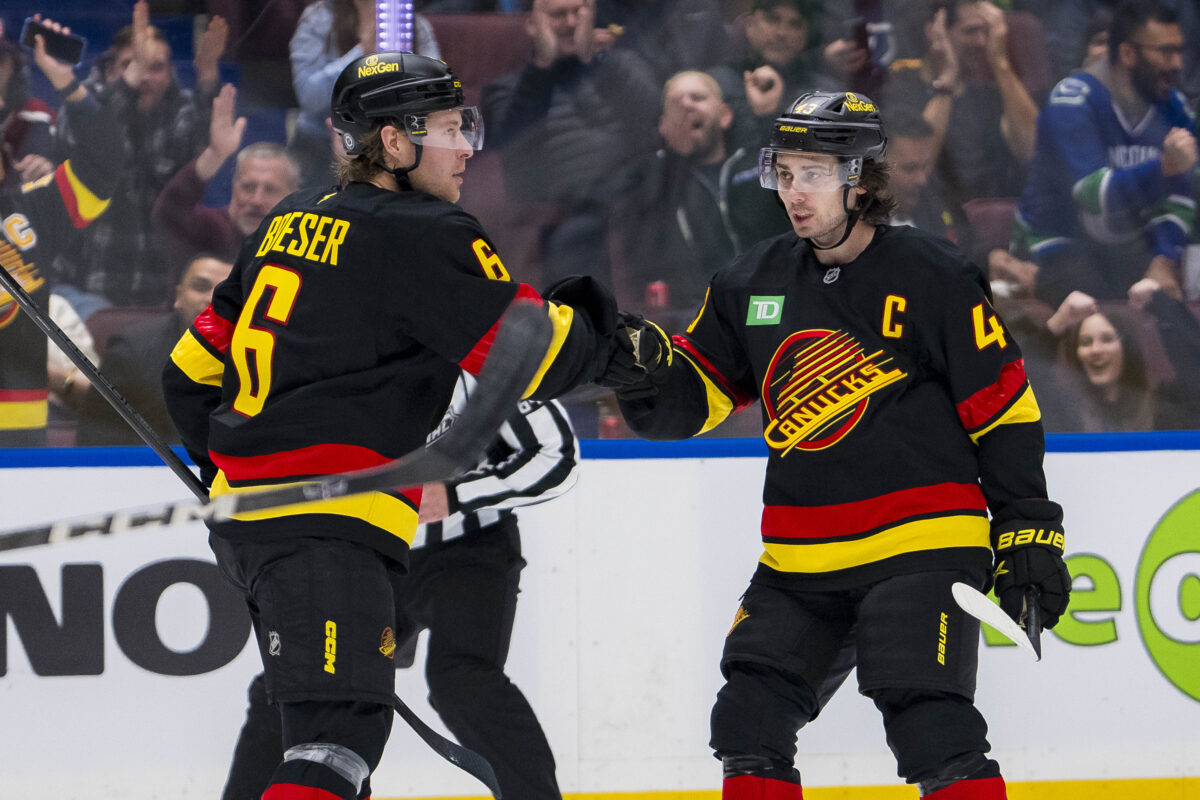 Brock Boeser Quinn Hughes Vancouver Canucks
