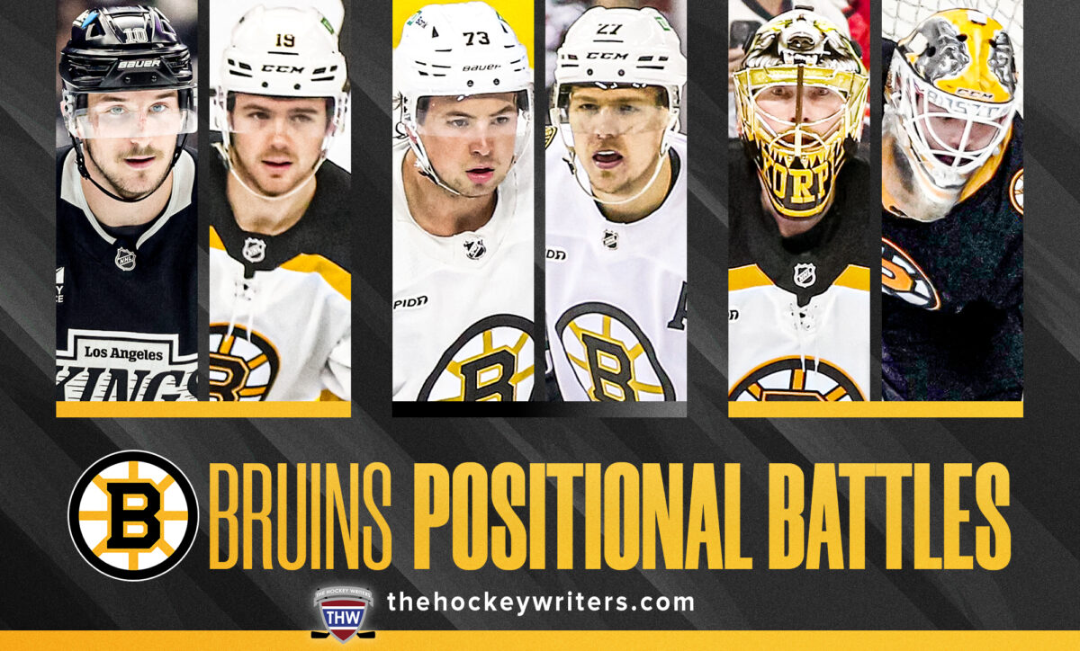 Boston Bruins Positional Battles Tanner Jeannot and John Beecher, Charlie McAvoy and Hampus Lindholm, Joonas Korpisalo and Michael DiPietro