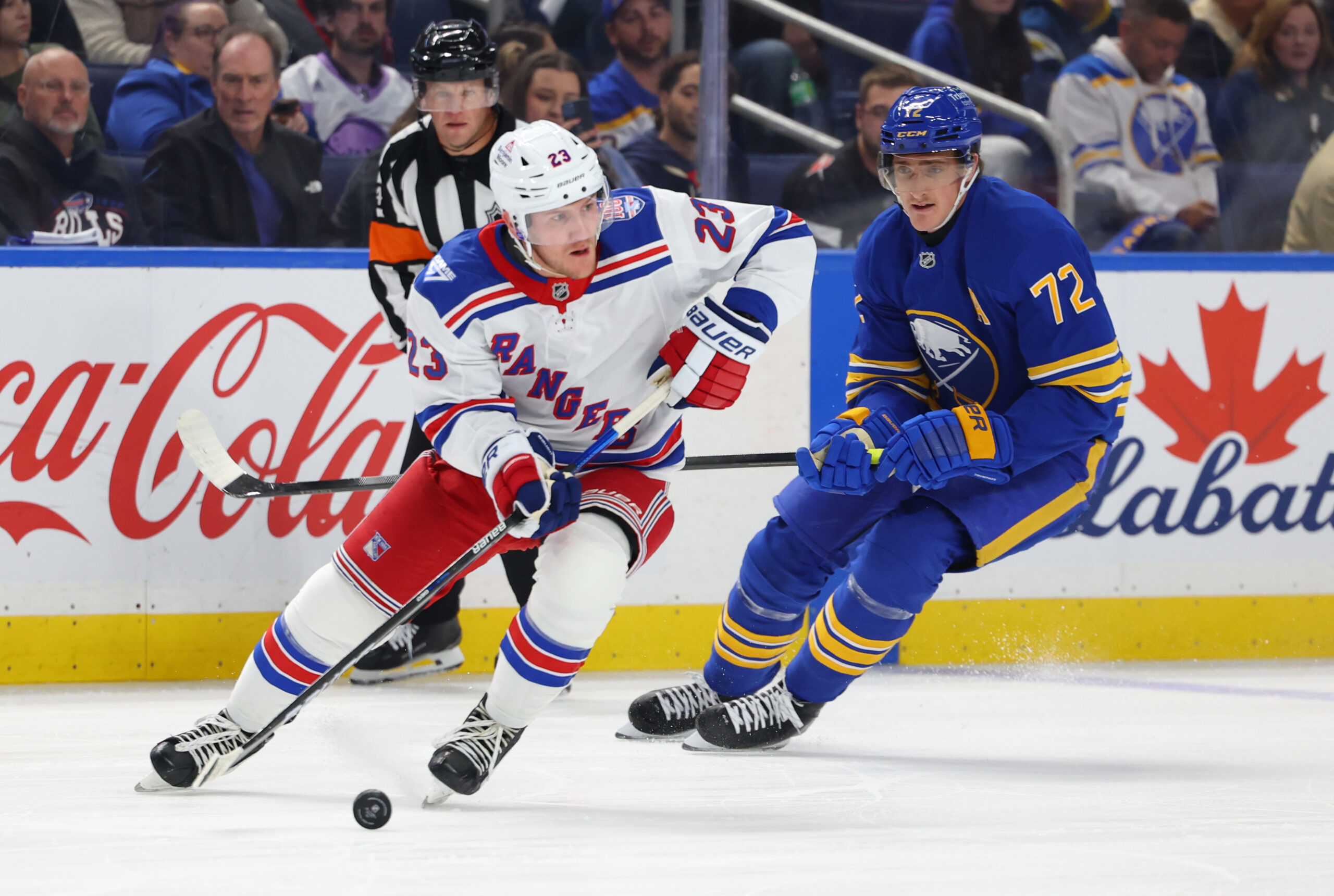 Adam Fox New York Rangers Tage Thompson Buffalo Sabres
