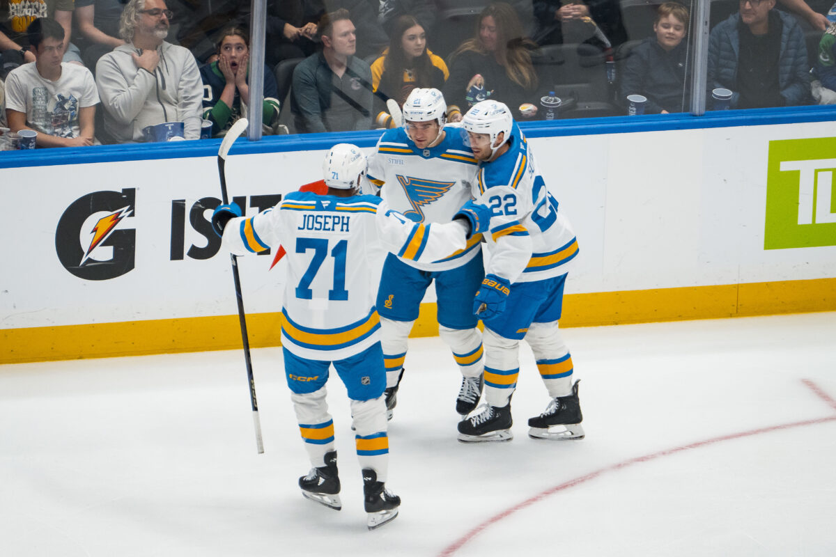 Mathieu Joseph Jimmy Snuggerud Pius Suter St. Louis Blues