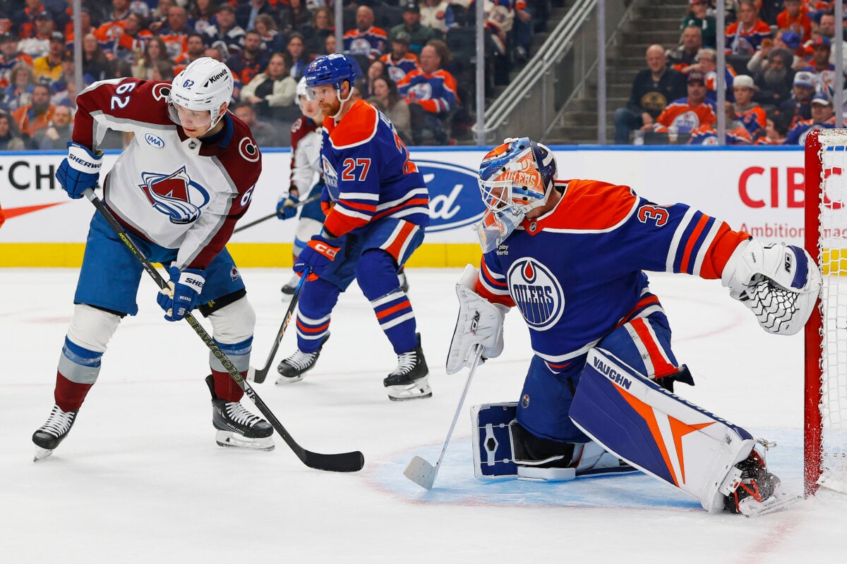 Calvin Pickard Edmonton Oilers Artturi Lehkonen Colorado Avalanche