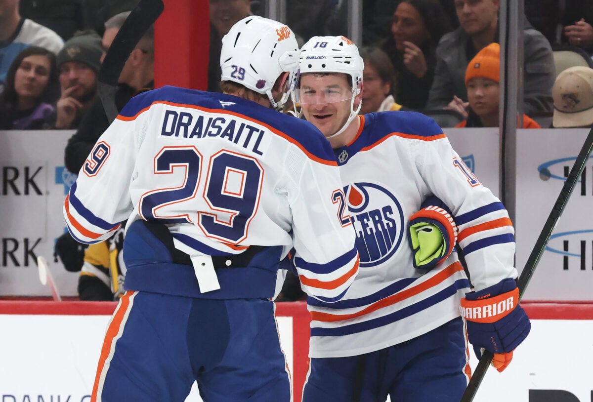 Leon Draisaitl Zach Hyman Edmonton Oilers