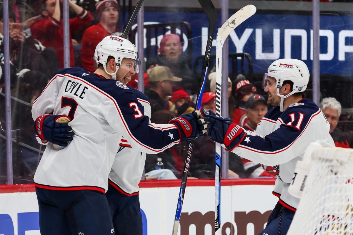 Miles Wood Charlie Coyle Columbus Blue Jackets