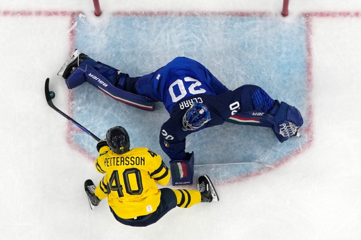 Elias Pettersson Team Sweden & Damian Clara Team Italy Olympics