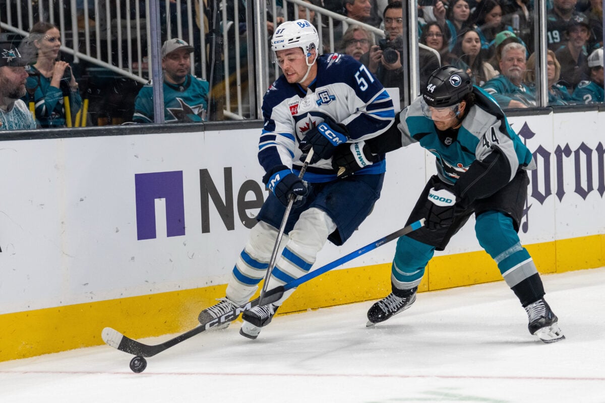 Kiefer Sherwood, Elias Salomonsson, Winnipeg Jets, San Jose Sharks