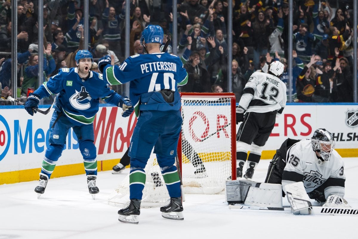 Jake DeBrusk Elias Pettersson Vancouver Canucks