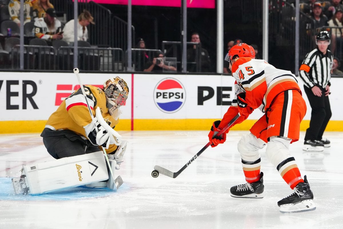 Beckett Sennecke Anaheim Ducks Carter Hart Vegas Golden Knights