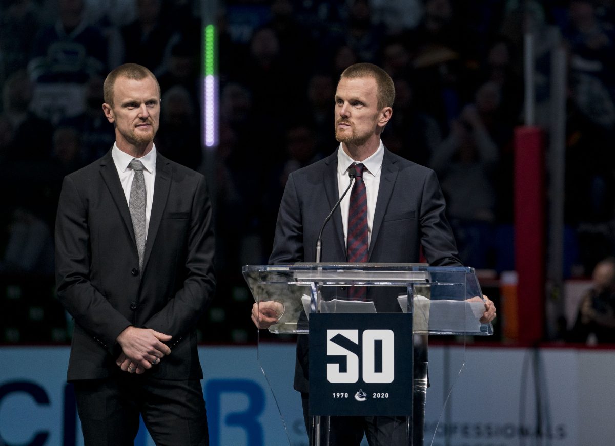 Henrik and Daniel Sedin Vancouver Canucks