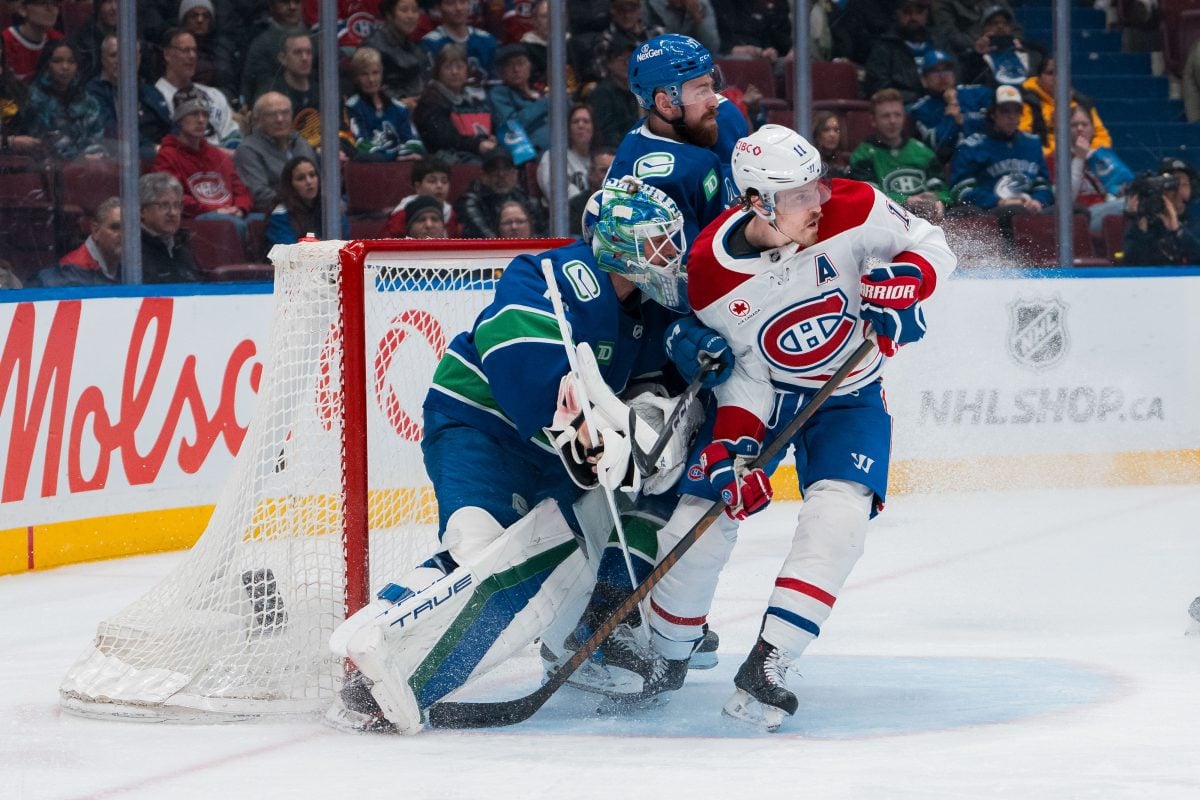 Brendan Gallagher Montreal Canadiens Kevin Lankinen Vancouver Canucks