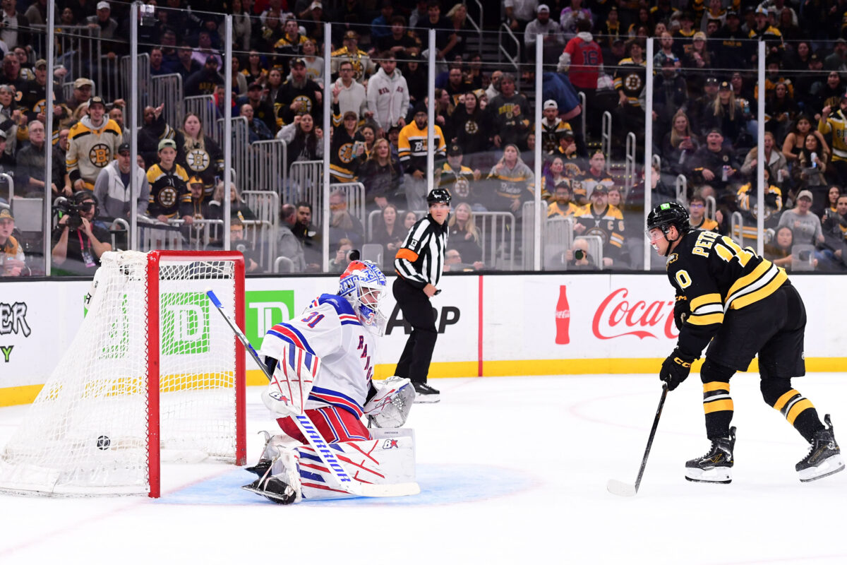 JJ Peterka Boston Bruins Igor Shesterkin New York Rangers