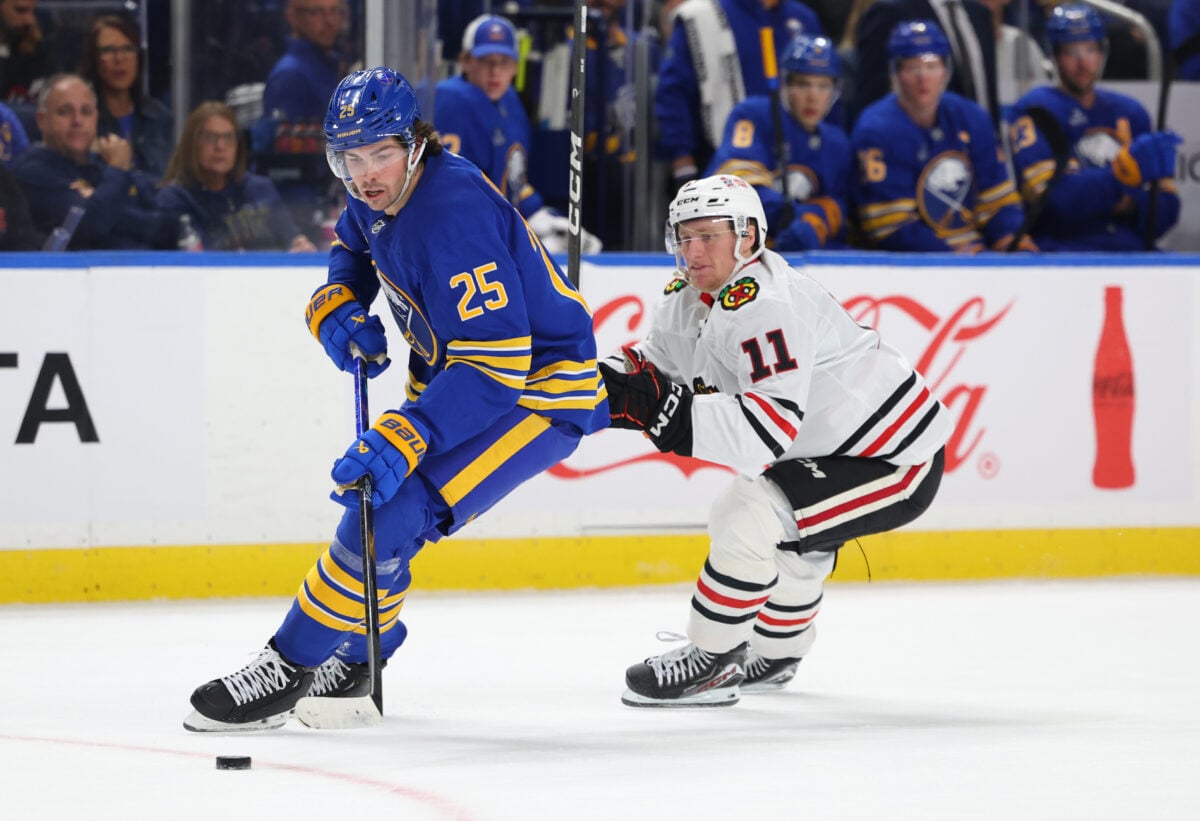 Owen Power Buffalo Sabres Oliver Moore Chicago Blackhawks